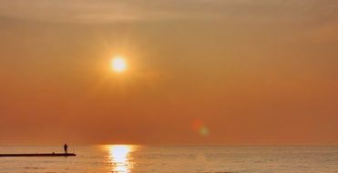 Beach water in summer