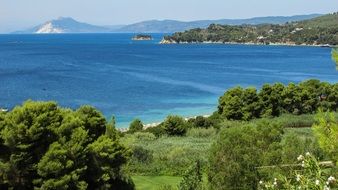 Landscape of island in Greece