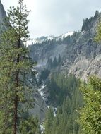 Yosemite mountains in California