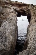 natural limestone above water