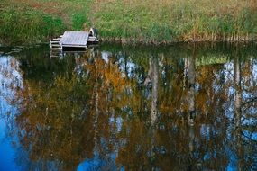 River Reflection Autumn Water
