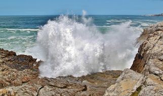 wave on a stone in south africa