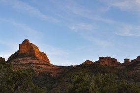 landscape of red rocks in the desert of arizona