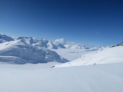 landscape of winter mountains in canada