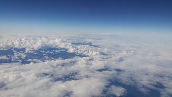 aerial view of white clouds