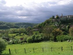 Landscape of village in Burgundy