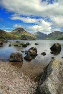 beautiful Lake at green mountains, uk,Cumbria