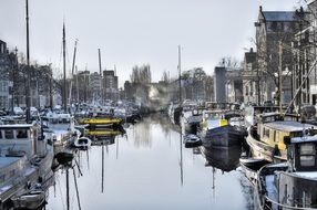 boats on the Dutch canal