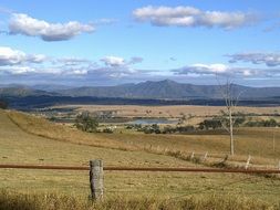 panorama of farm fields in Australia