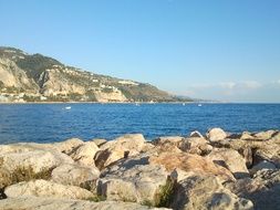 Landscape with the rocks on the seaside