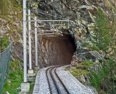 entrance to the tunnel with the railway