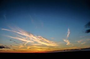 Landscape of twilight sky at the sunset