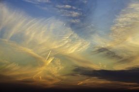 picturesque sky after sunset