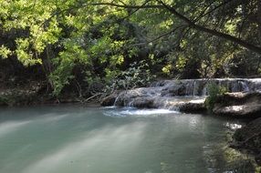 Landscape with the cascade