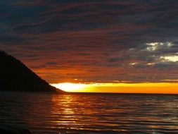 Baikal Sunrise Morning Clouds