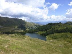 panoramic view of the lake in montenegro