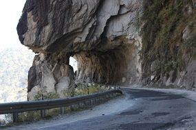 road through the gorge in Himachal Pradesh