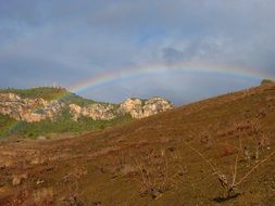 rainbow over the mountain Priory