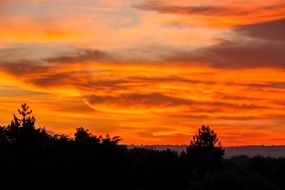 most beautiful red Sky