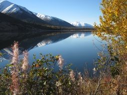 mountain reflection in the lake