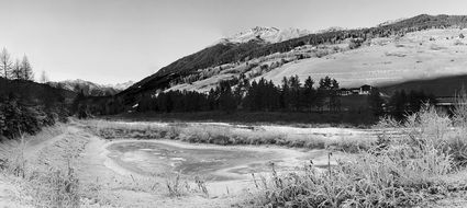 Winter alpine mountains