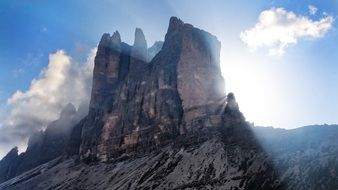 magnificent dolomites mountains alpine view