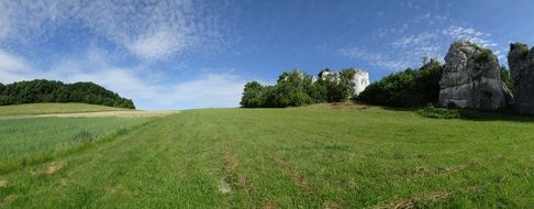 panorama of countryside near Jerzmanowice