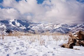 magnificent Snow Mountains in utah