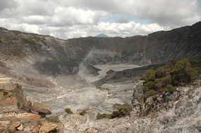 volcano crater on the mountain