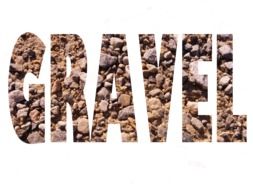 gravel rocks as a word