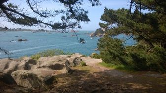 Landscape of coast in France