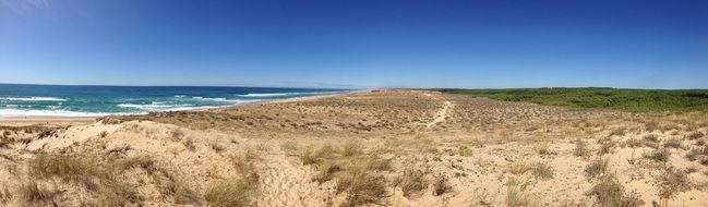 panoramic view of the atlantic coast in southwestern france