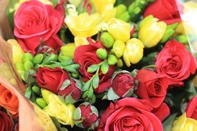 bouquet with spring flowers