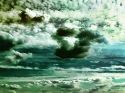 layered storm clouds in the sky