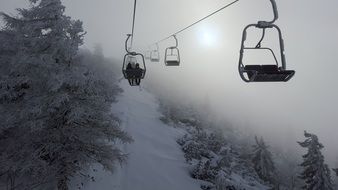 Chairlift in the winter