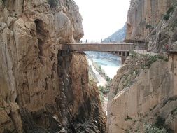 bridge between the rocks in Ardales