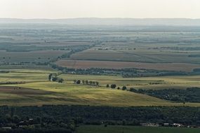 aerial panoramic view of the countryside