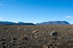 rocky soil in the mountains close-up