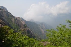 Mountain summits in clouds, china, Huangshan