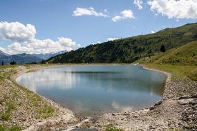 landscape of Mountains lake in Austria