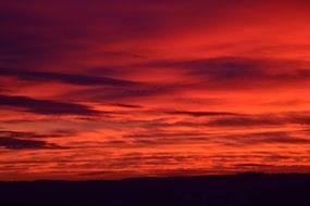 scenic red sunset afterglow
