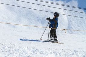 Skiing on the mountain