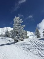 mountain snow slope winter nature