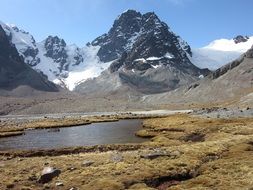 lake Condorini Mountain Bolivia panorama