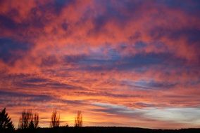 orange sunset afterglow abendstimmung