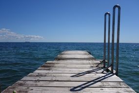 wooden bridge near the Baltic Sea