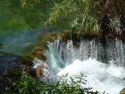 panorama of Dalmatia waterfalls in a national park in croatia