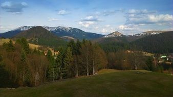 remote view of the village donovaly in slovakia