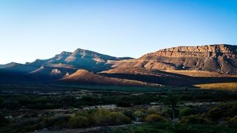 peaceful evening in mountains