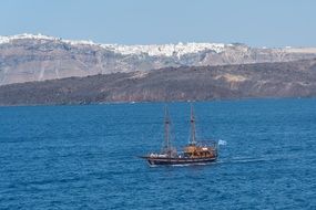 Pirate ship in Santorini